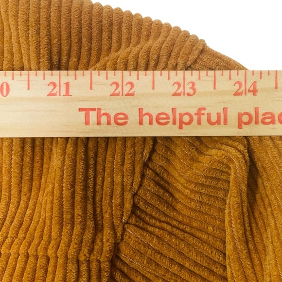 Corduroy Shacket Jacket Caramel Tan Oversized Western Boho Coastal Cowgirl small - Picture 3 of 9